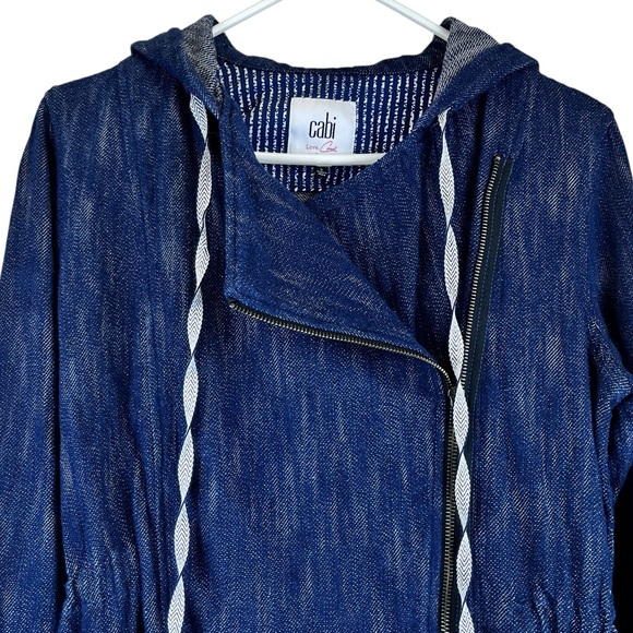 Cabi Adventure Anorak Hooded Cotton Jacket Style 5100 Indigo Blue Sz S - Picture 5 of 14